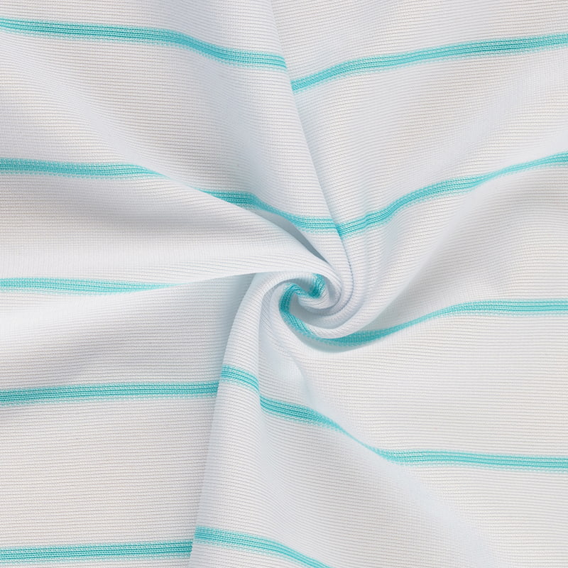 Tissu tricoté chaîne à rayures bleues