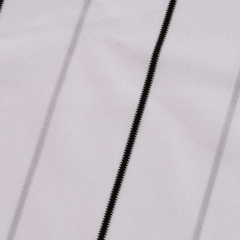 Tissu jersey chaîne rayé gris clair