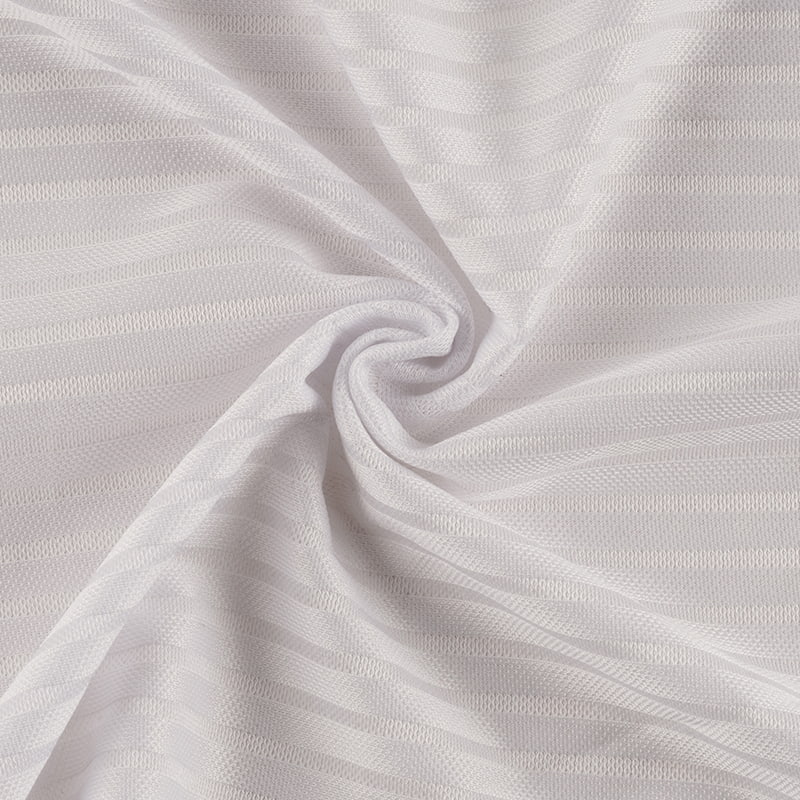 Tissu maille double face piqué rayé